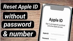 Recover apple ID without password and number / Apple recovery process