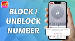 How to Block or Unblock A Number on iPhone! (iOS 17)