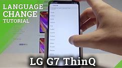How to Change Language on LG G7 ThinQ - Language Settings |HardReset.Info