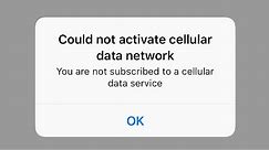 Could Not Activate Cellular Data Network on iPhone 11, 11 Pro, 11 Pro Max, X, XS, XS Max, XR iOS 16