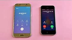 Samsung Galaxy S6 vs iPhone 5se Incoming Call