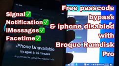 iPhone disabled/passcode bypass with broque ramdisk pro full tutorial with signal support✅
