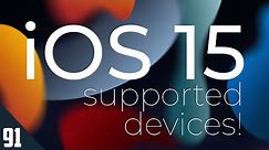 iOS 15 & iPadOS 15 Supported Devices! (iPhone, iPad, iPod)