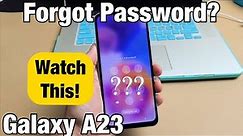 Galaxy A23: Forgot Password, PIN, Pattern? Let's Master Factory Reset!