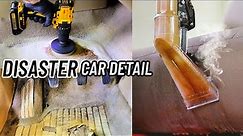 Complete Disaster Car Detailing Transformation! DEEP CLEANING A Nasty Chevrolet Aveo
