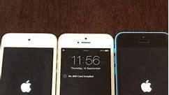 iPhone 5 vs iPhone 5c vs iPod touch 5 on iOS 8 boot up test #shorts #ios8 #iphone5 #ipodtouch