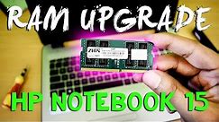 How To Upgrade / Install RAM in HP Notebook 15 series Laptop (HP 15-ay008tx)