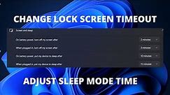 Windows 11: How to Change Screen Timeout Settings | Change PC Sleep Time Settings
