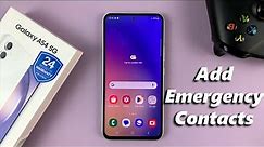 How To Add Emergency Contacts On Samsung Galaxy A54 5G