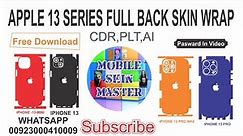iphone apple13 series full back skin wrap vector free download cdr