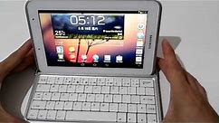 Samsung Galaxy Tab 2 Tab2 7.0 P3100 Android Wireless Bluetooth Keyboard demonstration