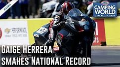 Gaige Herrera smashes Pro Stock Motorcycle national record