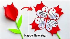 Happy New year card 2024 / Easy and Beautiful card for new year 2024 / New year greeting card