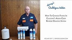 How to change filters in Culligan's Aqua Cleer Reverse Osmosis System