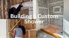 DIY Bathroom Renovation| Building a Walk-in Shower, Custom Niche, and Waterproofing