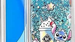 Pncljq for iPhone 6/6S/7/8/SE 2020/SE 2022 Case Bling Glitter Liquid Quicksand Cute Cartoon Character Kawaii Funny Sparkle Design Protective Cover for Girls Women Kids Girly for i Phone 7/8, Cream