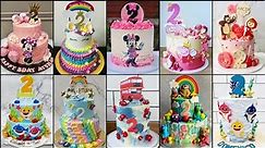 🥳2nd Birthday Cake Ideas For Baby Girl & Boy/Kids Birthday Cake/Two Tier Cake/Birthday Cake Ideas