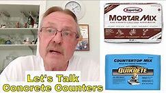Concrete Countertops DIY | Which Mix Should You Choose, Rapid Set Mortar Mix, Quikrete or other?