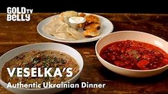 Veselka's Full Ukrainian Dinner: Soup, Goulash, Pierogi, and More | Support Ukraine