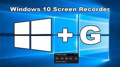(Updated) The Free built-in Windows 10 Screen Recorder