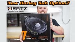 Product Overview of the Hertz Mille Pro MPS 250 1000W Shallow Subwoofer for use on a Harley Davidson