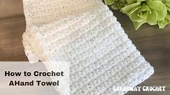 Crochet hand towel tutorial. Make an Alternating Single Crochet textured hand towel.