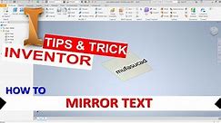 Inventor How To Mirror Text