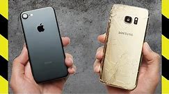 iPhone 7 vs. Galaxy S7 Edge Drop Test!