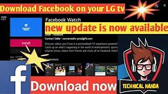How to install New Facebook watch app on LG led tv