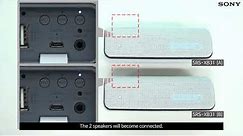 SRS-XB31 | Connecting to 2 speakers simultaneously