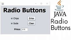 Java: Java Radio Buttons Simple Tutorial