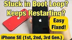 iPhone SE 1/2/3: Stuck in Boot Loop? Keeps Restarting? Watch this First! FIXED!