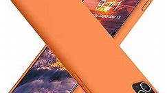 Vooii for iPhone 11 Pro Case, Soft Liquid Silicone Slim Rubber Full Body Protective iPhone 11 Pro Case Cover (with Soft Microfiber Lining) Design for iPhone 11 Pro - Bright Orange