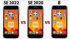 iPhone SE 2022 vs iPhone SE 2020 vs iPhone 8 SPEED TEST in 2023 - iOS 16.6 SPEED TEST