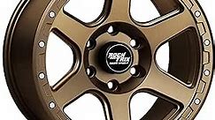 RockTrix RT112 17 inch Wheel Compatible with 2009-2023 Ford F150 17x9 6x135 Wheels (-12mm Offset, 4.5in Backspace) 87.1mm Bore, Bronze Wheels, Also fits 2022+ Bronco Raptor Rims