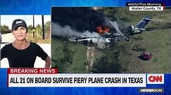 Video shows dramatic aftermath of Texas plane crash