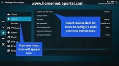 How to Customize Kodi Home Screen - Add Menu Item