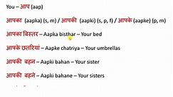 Learn Hindi Through English - Lesson 6