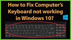 How to Fix Keyboard not Working in Windows 10?