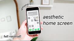iphone 7 aesthetic home screen customization (widgetsmith, icons)