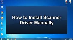 How to install scanner driver manually