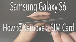 Samsung Galaxy S6 - How to Remove the Sim Card (nano)