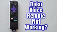 Roku Voice Remote Not Working Troubleshooting Guide