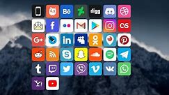 Animated social media icons pack (Free project After effects)