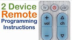 UltraPro Universal Remote for 2 Devices - Programming Instructions & Review by Skywind007