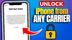 ✅ Unlock SIM Lock on iPhone for FREE! (SIM Not Supported) iPhone Carrier Unlock and SIM Unlock