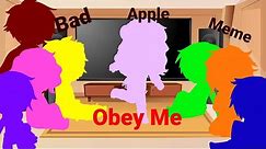 Bad Apple meme/ Obey Me react/ female MC (my AU)/ ⚠️trigger warning⚠️ check discretion/ Gacha club