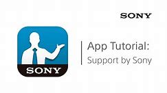 App Tutorial: Support by Sony