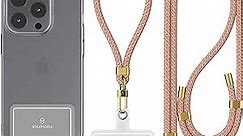 Sinjimoru Cell Phone Lanyard for Phone Case (2Packs), with Adjustable Phone Strap for Wrist Compatible with Key Holder & ID Card Holder. Sinji Strap Rainbow