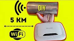 DIY ultra long range WiFi directional antenna using thin can and old router